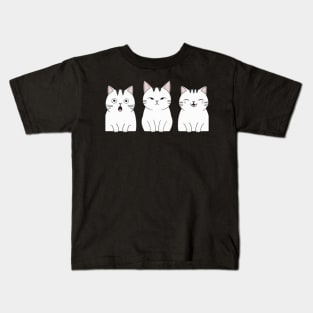 Three cats, three moods Kids T-Shirt